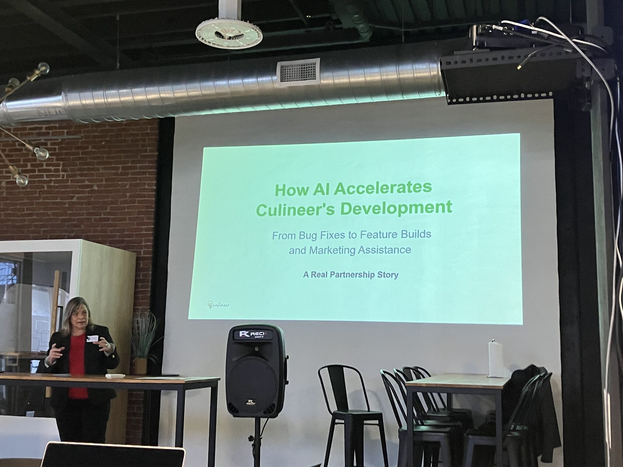 Jodi Frank presenting at AI Day of Central PA