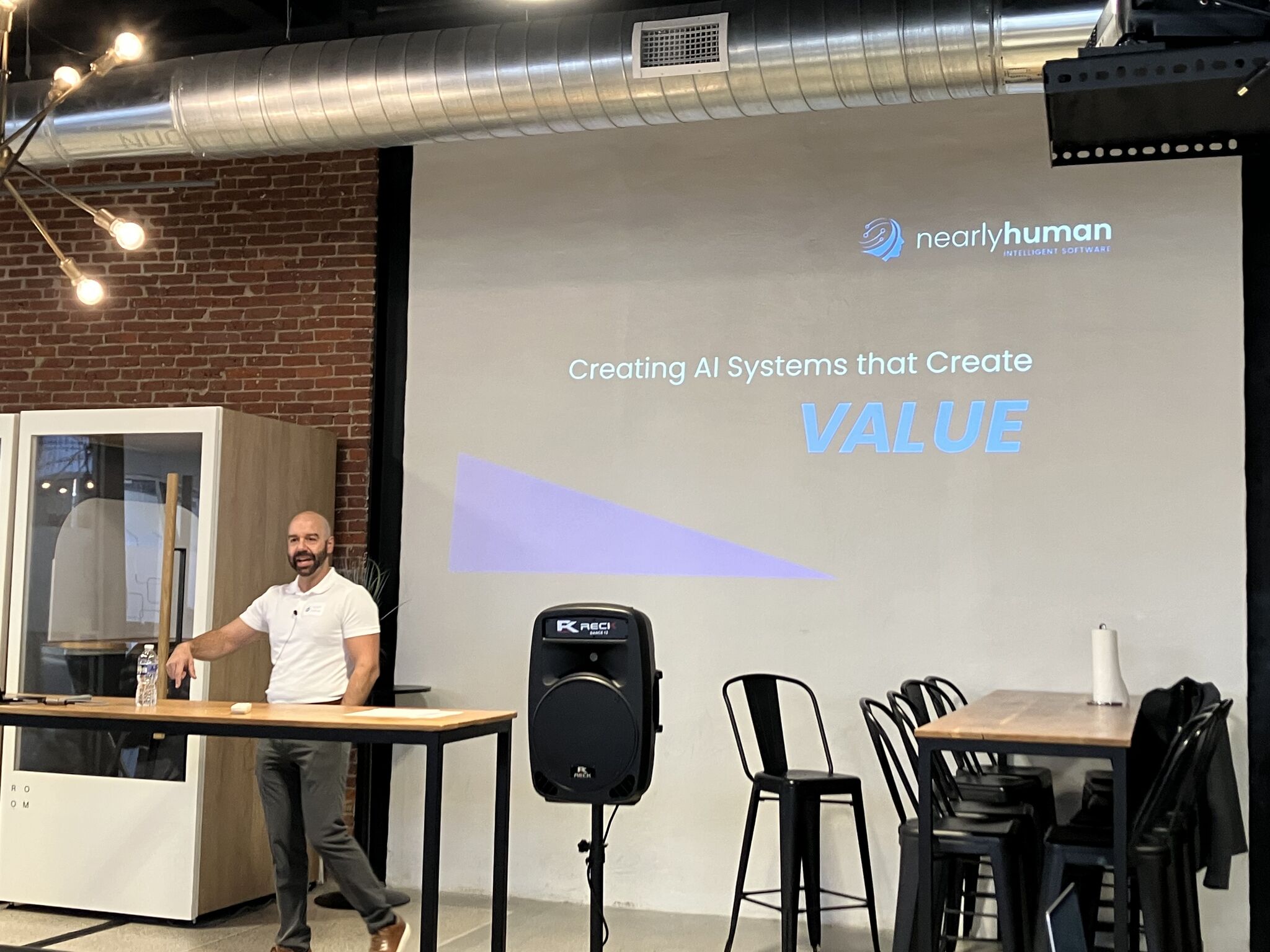 Jamison Rotz presenting at AI Day of Central PA