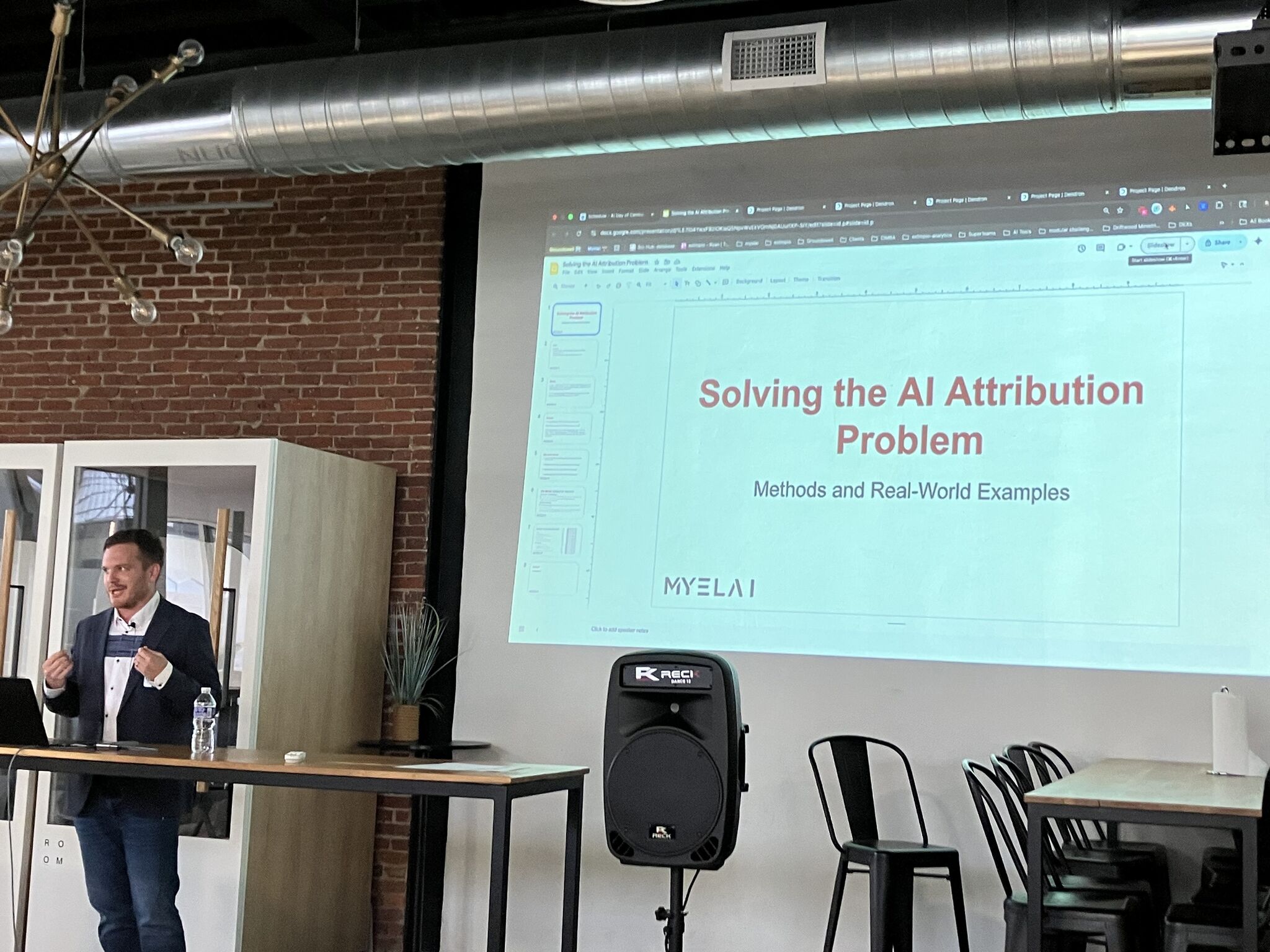 Ryan Bailey presenting at AI Day of Central PA